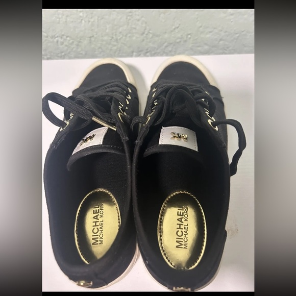 Michael Kors Harlen Twill Sneaker Black Size 6M MK sneakers women - Picture 6 of 13